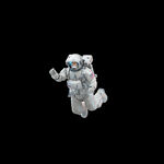 白色炫酷太空悬浮3D宇航员