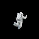 白色炫酷太空悬浮3D宇航员