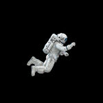 白色炫酷太空悬浮3D宇航员