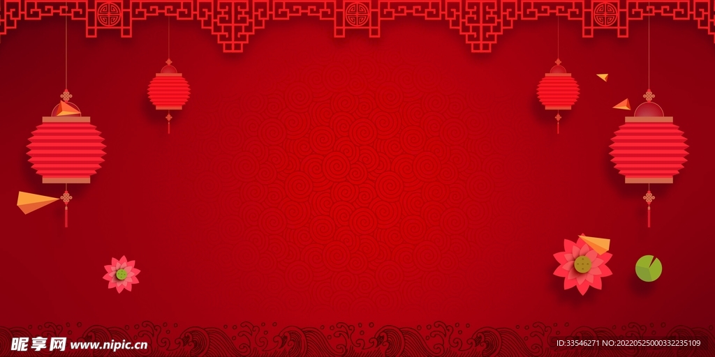 红色背景