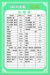价格表UCC洗衣