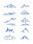 雪山插画