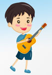 弹吉他少年