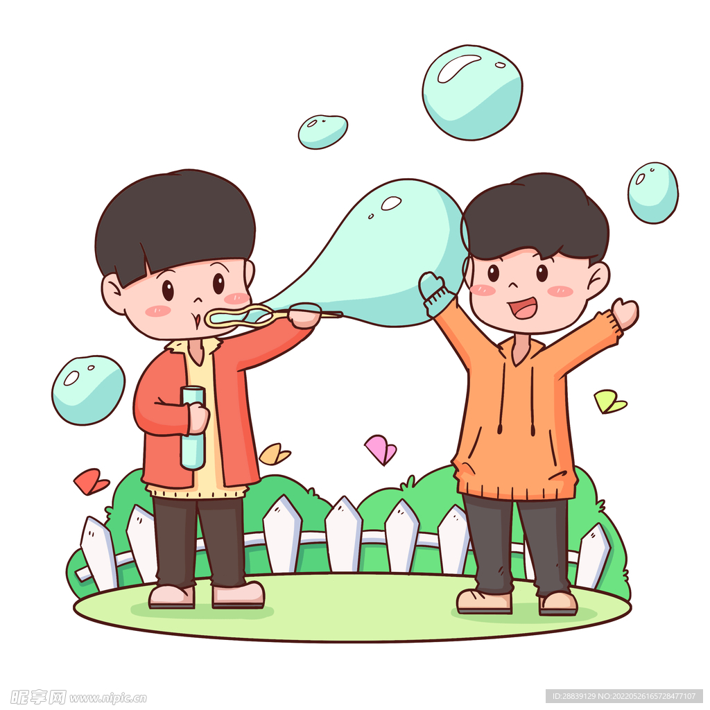 Blow Bubble PNG Image, Childrens Day Child Blowing Bubbles Illustration ...