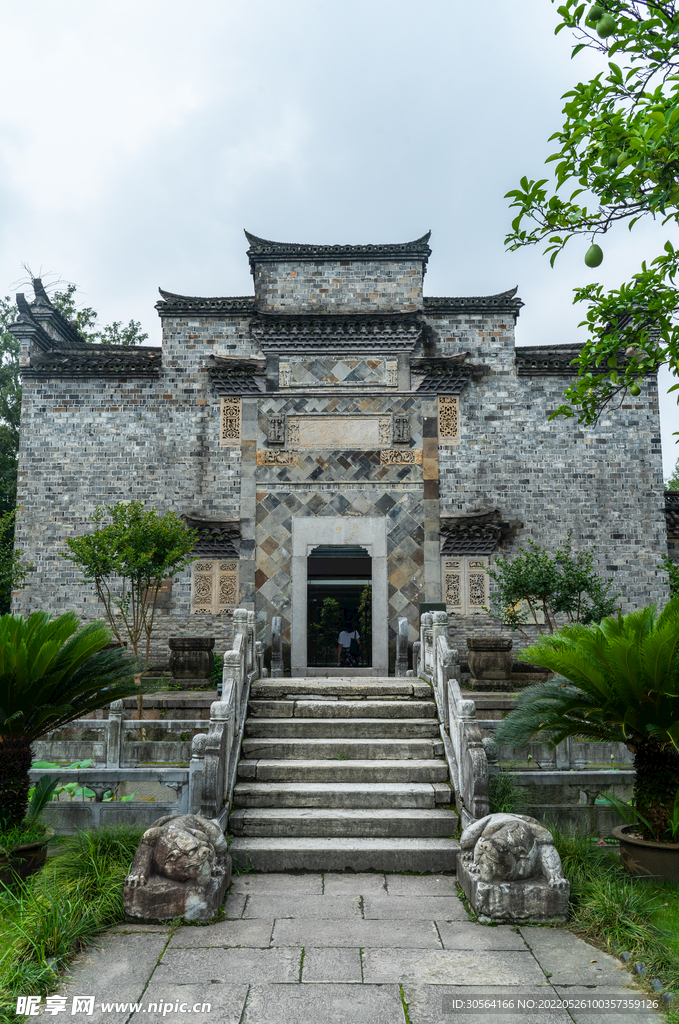 户外复古砖墙建筑