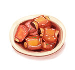 手绘红烧排骨插画 