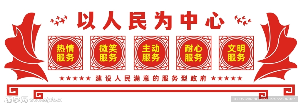 以人民为中心文化墙