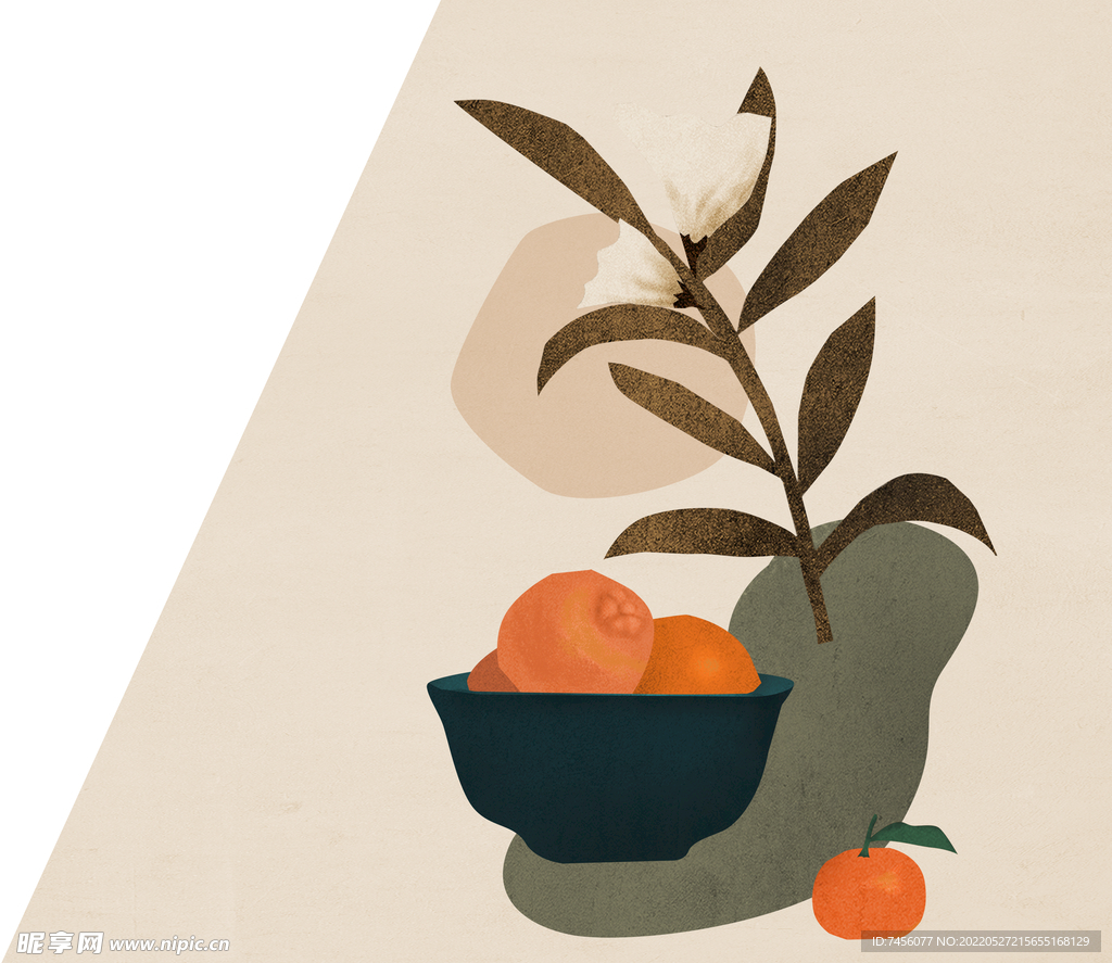 简约水果树枝挂画装饰画