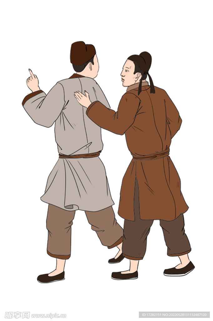 古人  两人