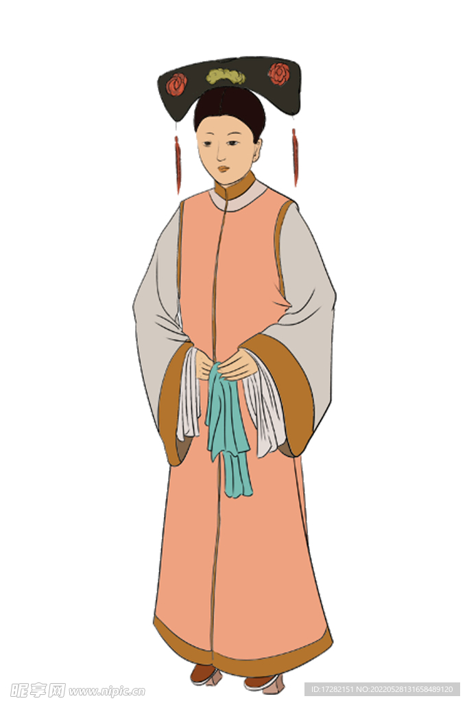 古代分层人物  psd分层  