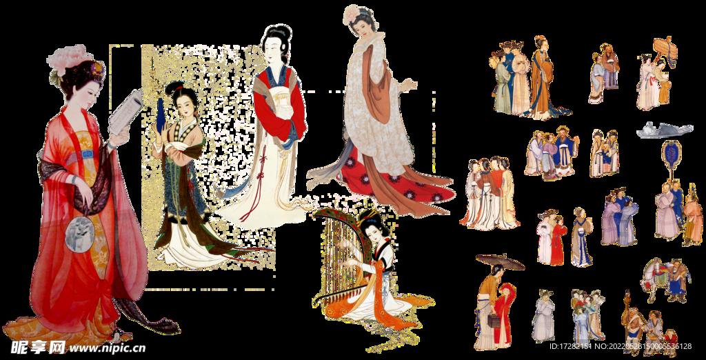 古代人物 psd