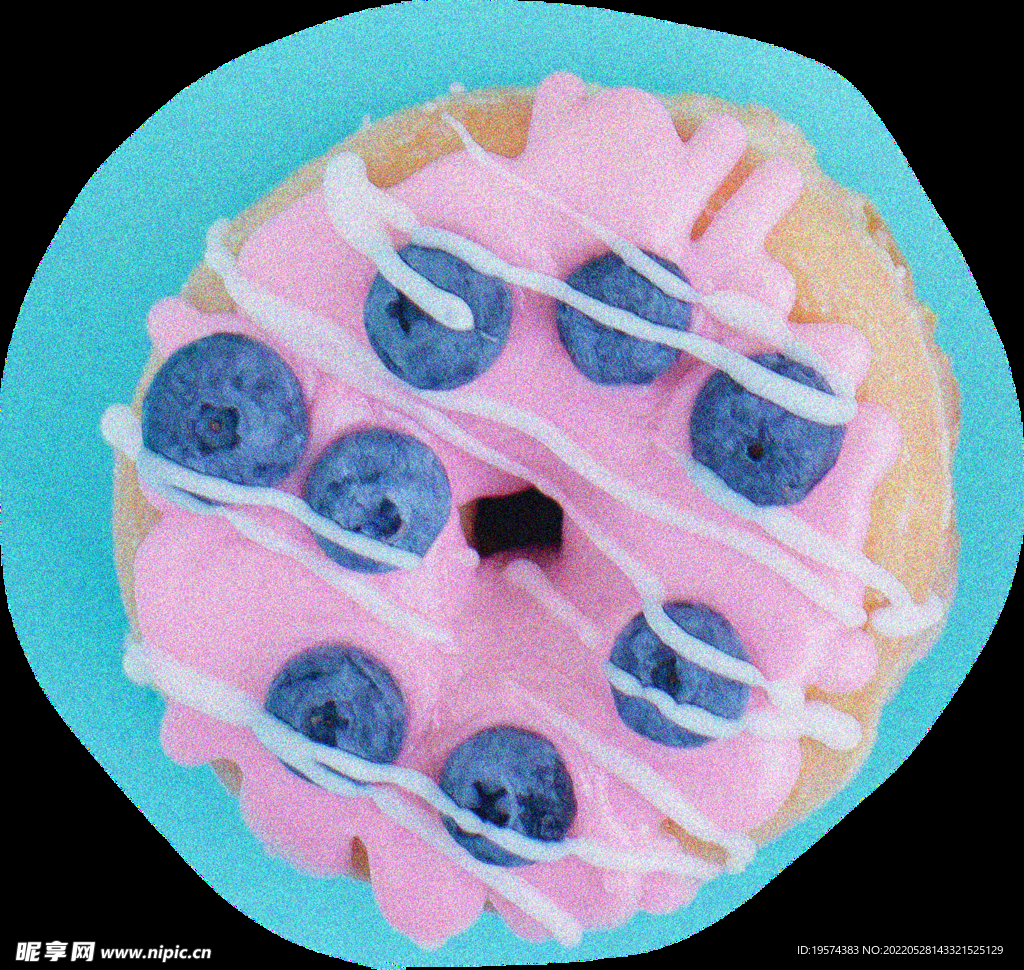 蛋糕甜甜圈蓝莓口味