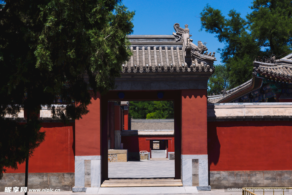 户外复古庭院建筑