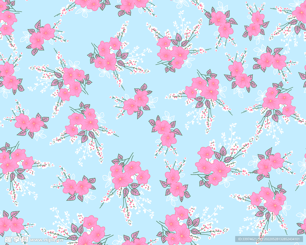 数码印花 几何  花朵  叶子