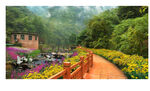 绿化效果图  花海 景观   