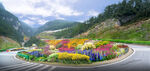 绿化效果图  花海 景观   