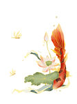 鱼戏莲手绘国风插画
