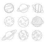简笔画星球