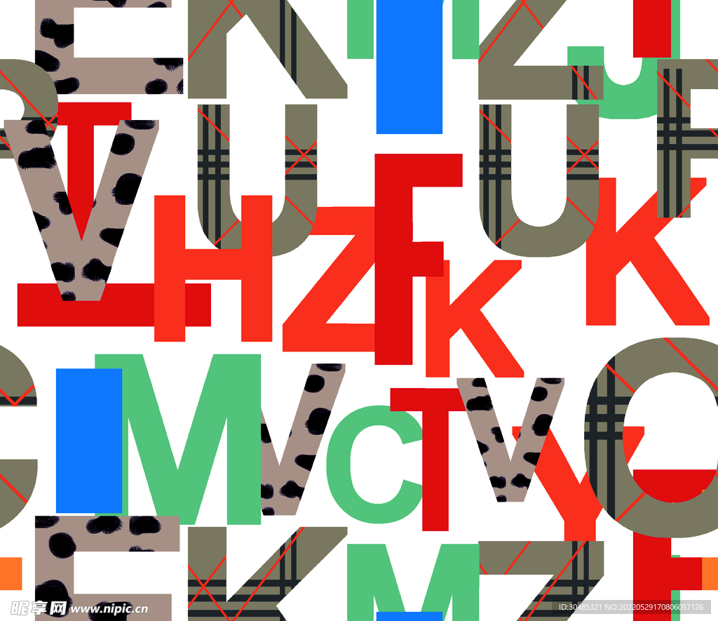 字母豹纹