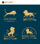 简约抽象狮子logo