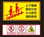 上下楼梯警示标语