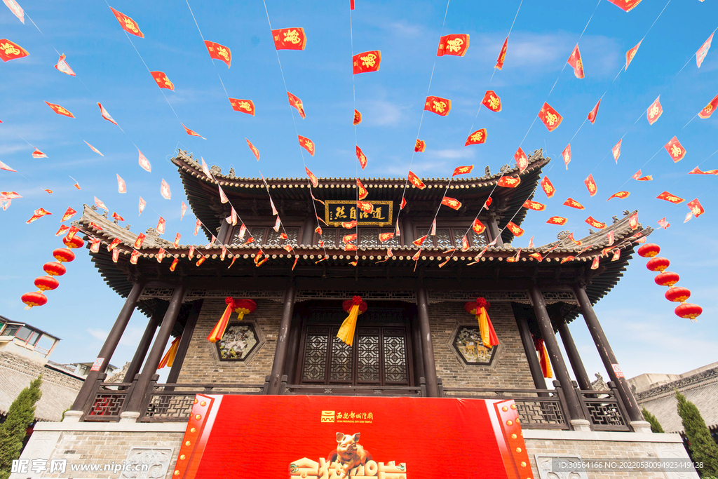 户外复古中式建筑