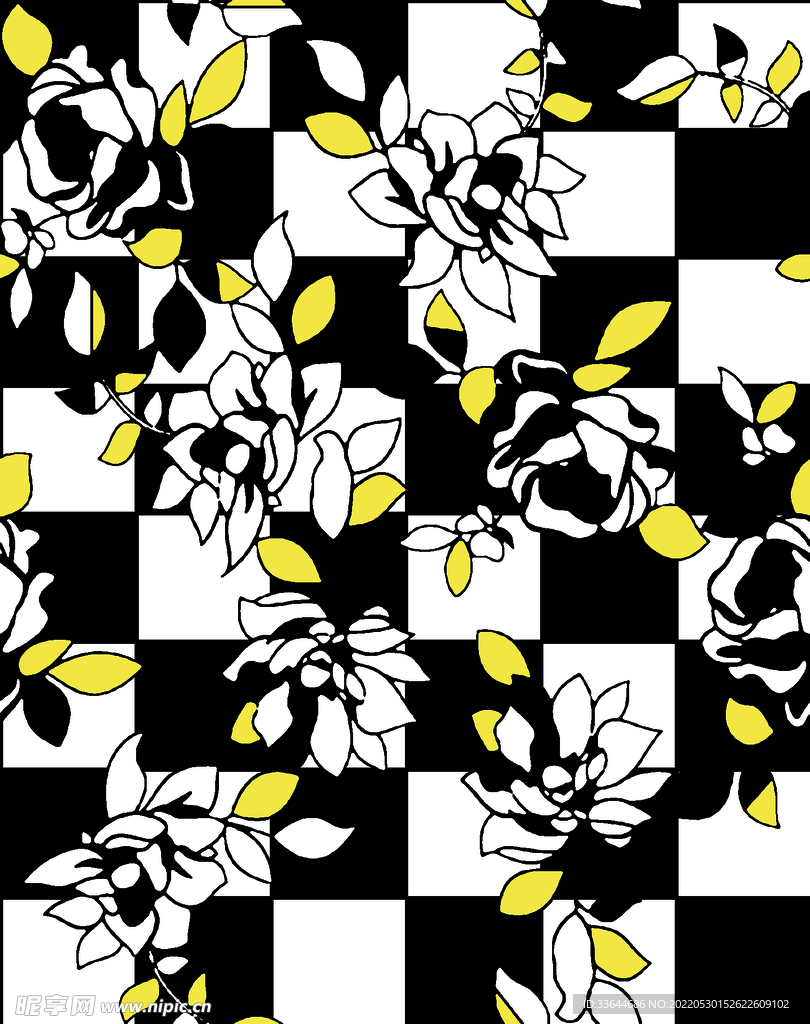 格子花