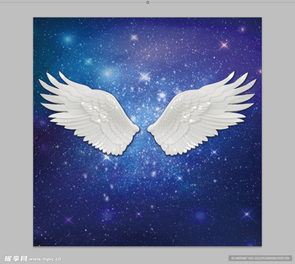 蓝色  星空  翅膀
