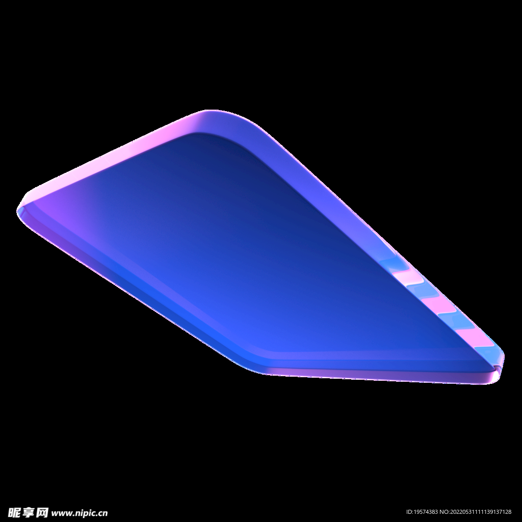 紫光科技感几何体