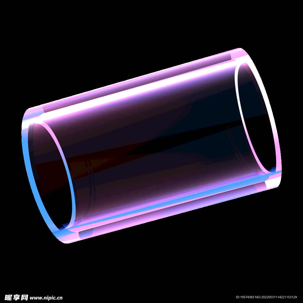 紫光科技感几何体