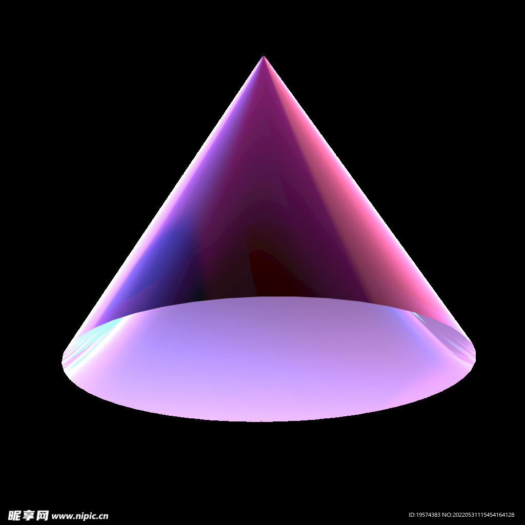 紫光科技感几何体