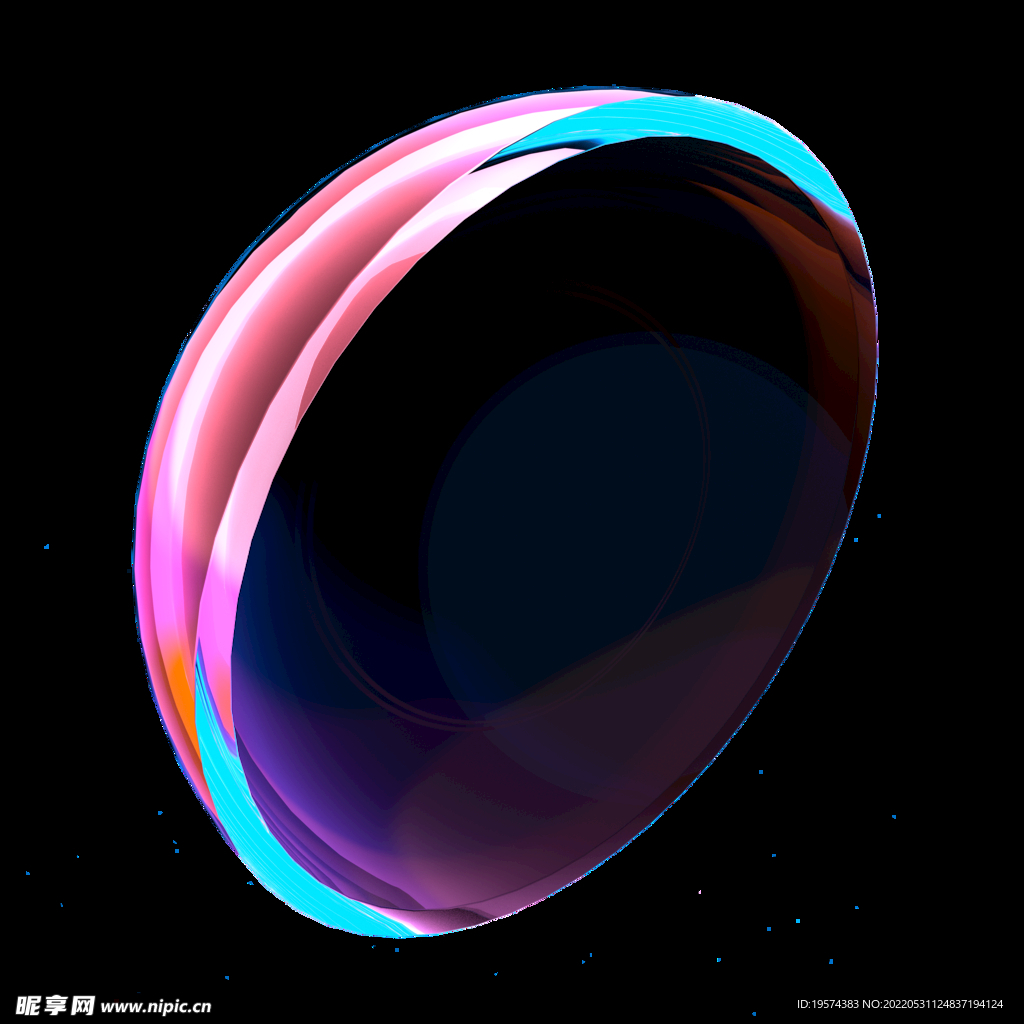 紫光科技感几何体