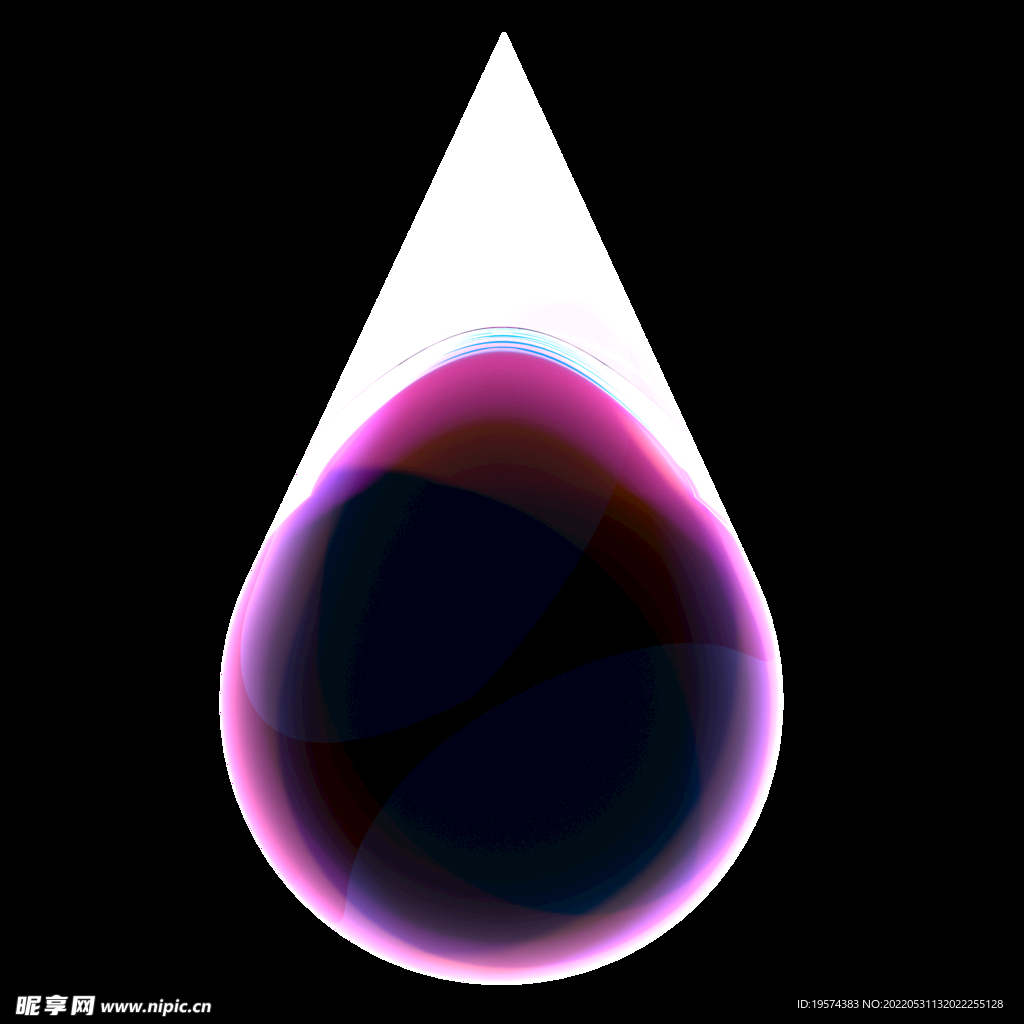 紫光科技感几何体