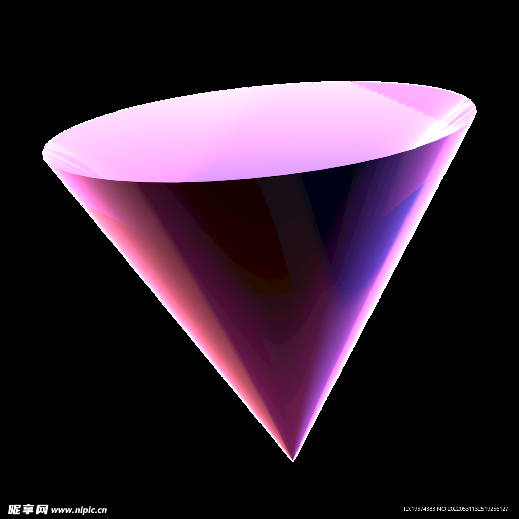 紫光科技感几何体