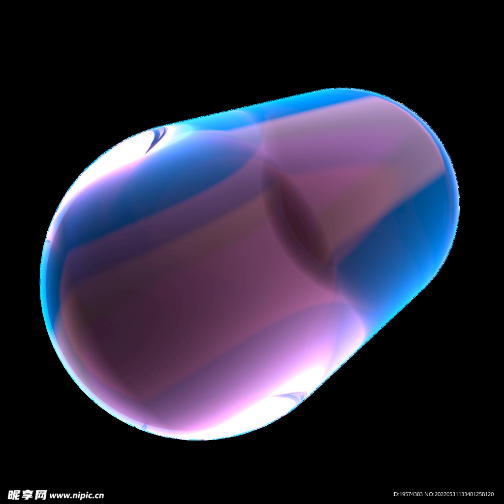 紫光科技感几何体