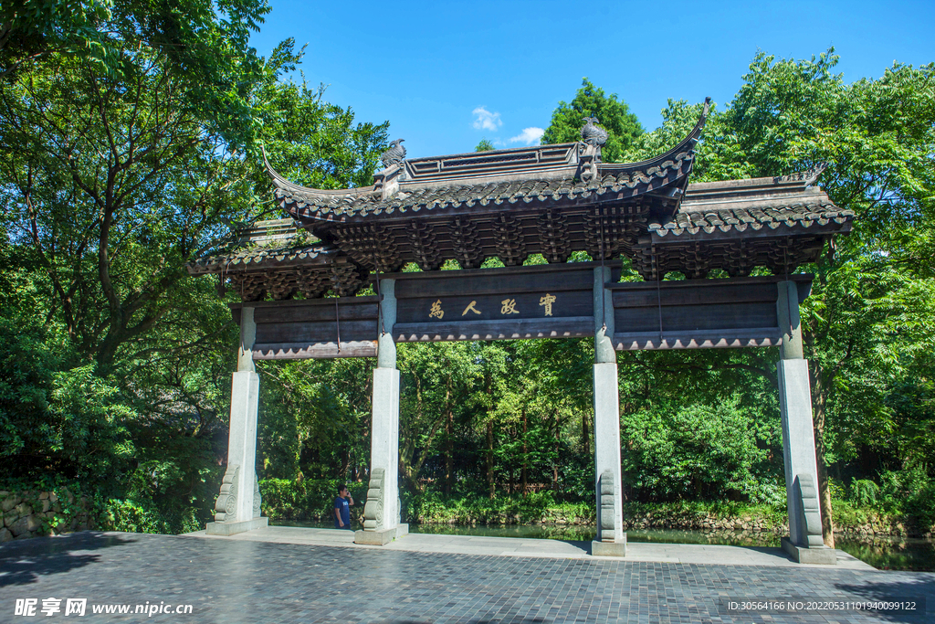 户外复古牌楼建筑