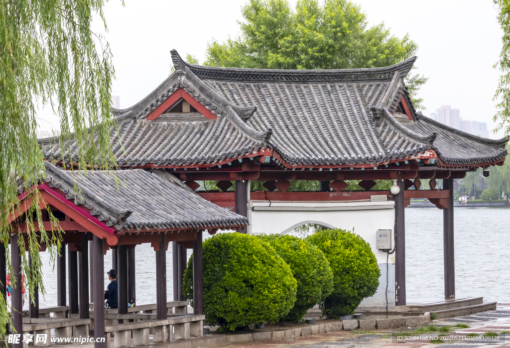 户外复古庭院建筑