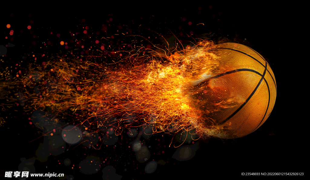 带火焰的篮球