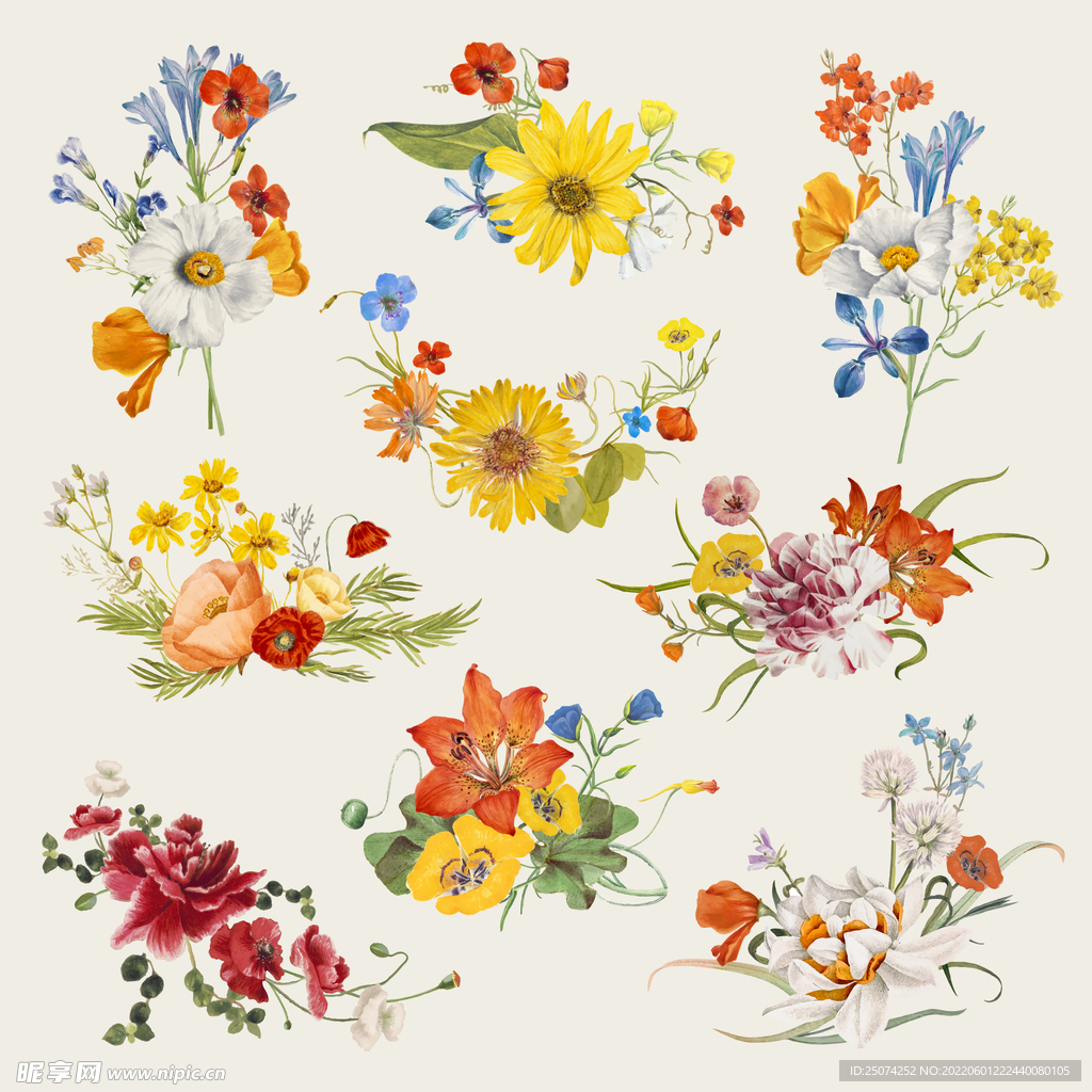 手绘花朵