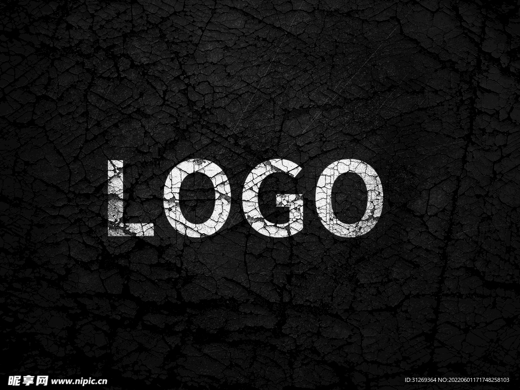 logo样机黑色效果图