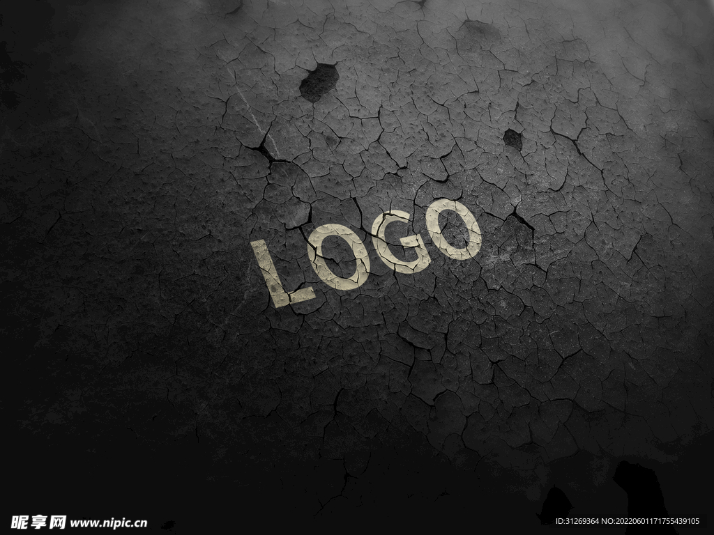 logo样机墙效果图