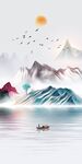 水墨中式山水背景