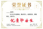 2022毕业设计荣誉证书