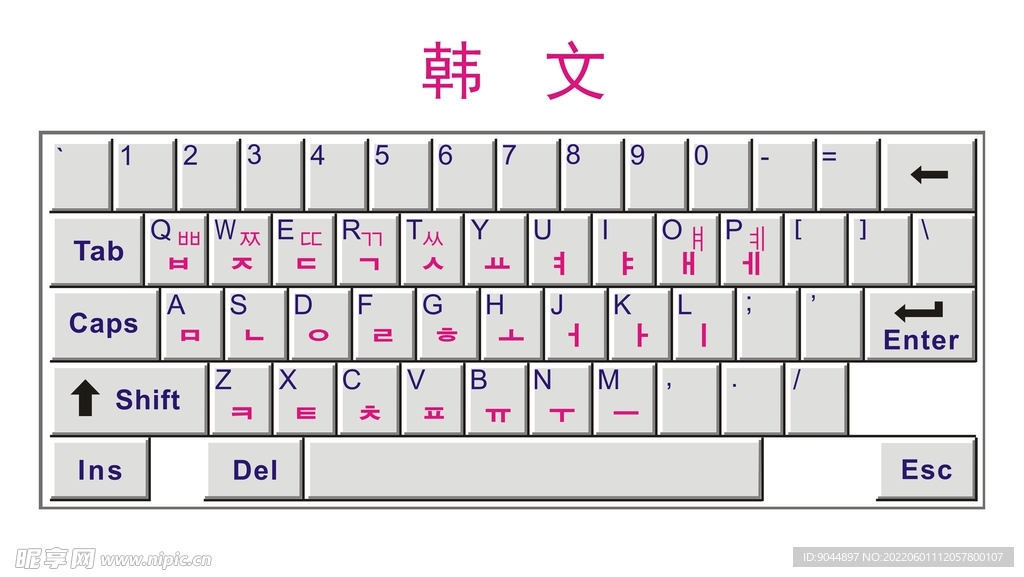 韩文字根表