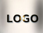 logo 样机金属字