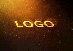 logo样机金色