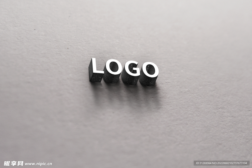 logo样机立体字