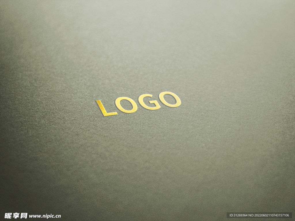 金色字logo样机效果图