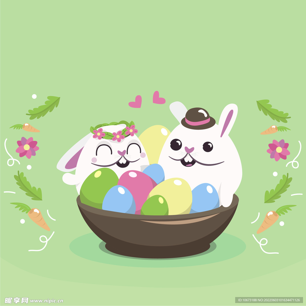 可爱兔子背景