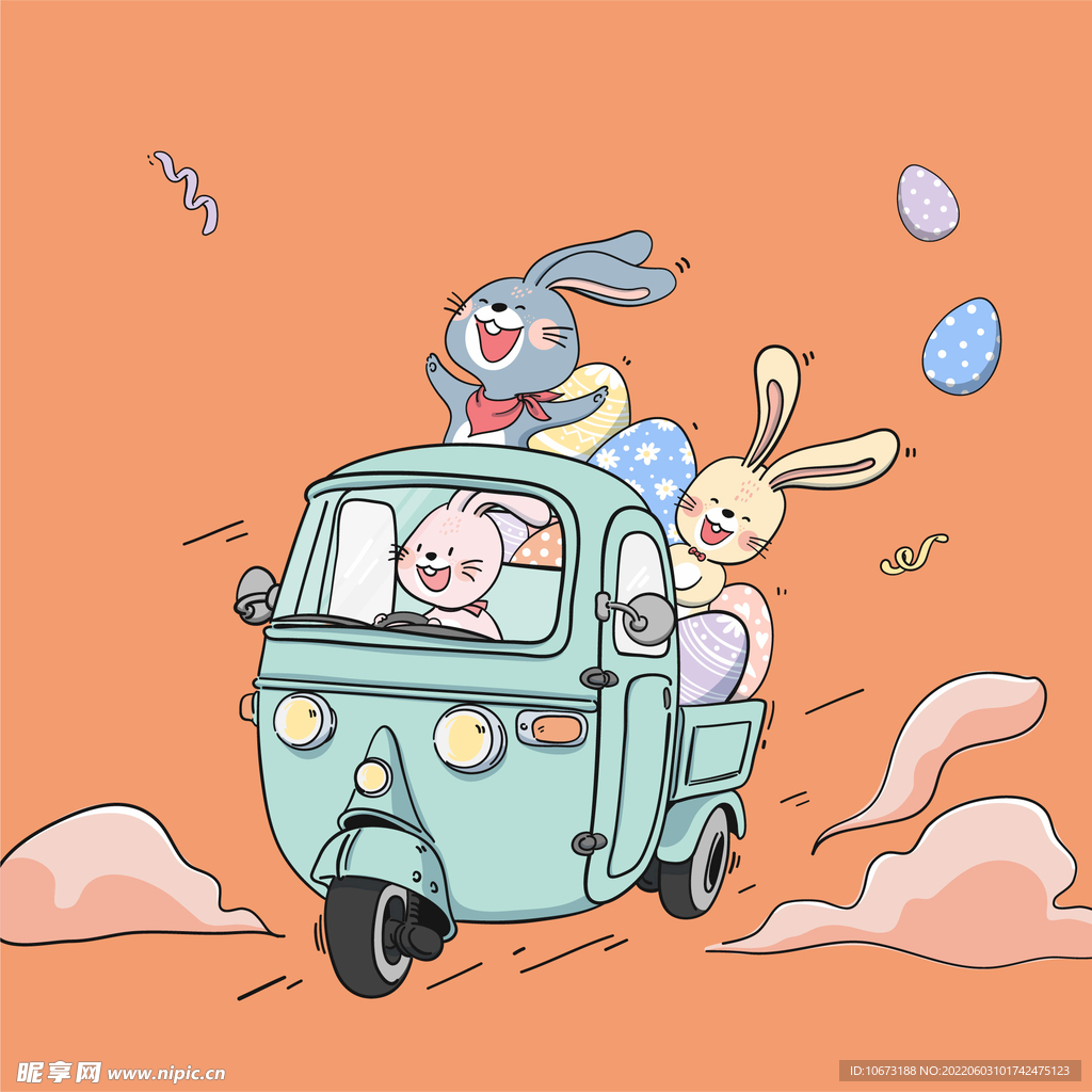 可爱兔子背景